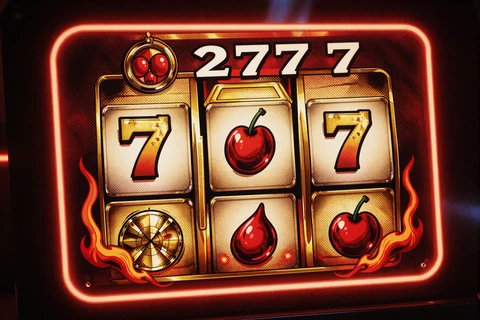 Hot Slot 777 Slot Illustration im Gangster-Comic-Stil