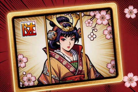 Sakura Fortune Slot Illustration im Gangster-Comic-Stil