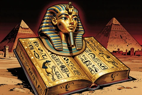 Book of Ra Deluxe Slot Illustration im Gangster-Comic-Stil